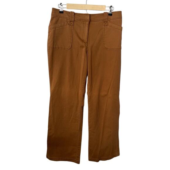 New York & Company Camel wide Leg Cargo Style Pants Size 10 - Picture 1 of 3